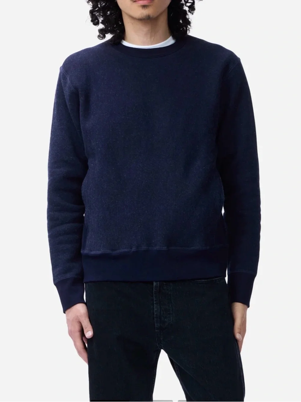 3sixteen Navy Crewneck Sweater in Indigo